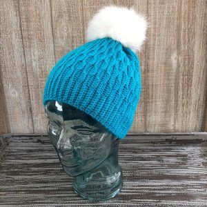 Handmade Crochet Merino Wool Pom Pom Beanie Hat